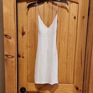 Divided White Mini Dress